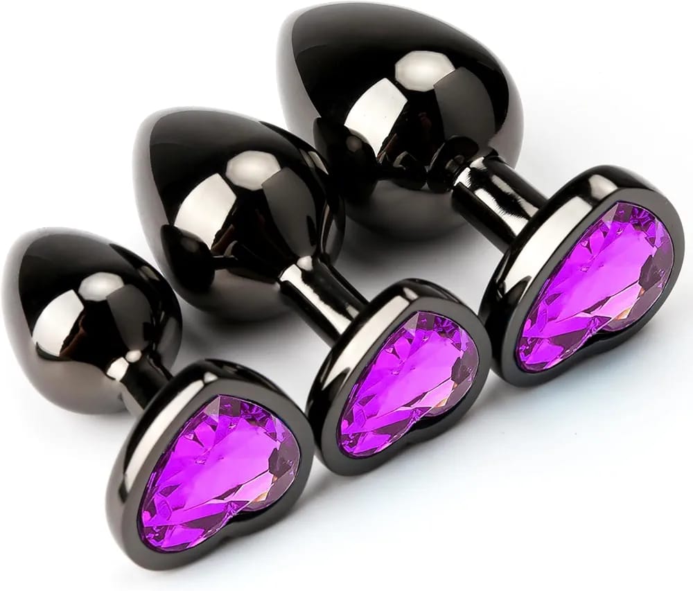 Obsidian Jewel Stainless Steel Plug Set
